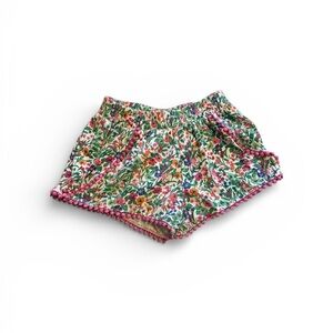 Crewcuts Floral Kids Shorts with Pink Trim
